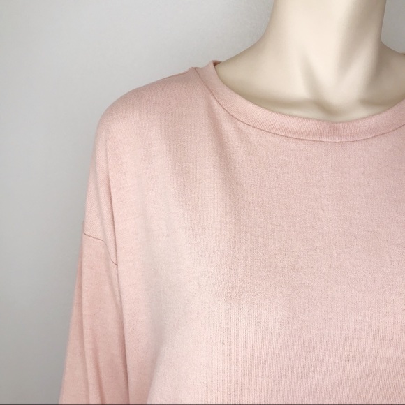 NEW PREMISE Back Zip Sweater Blush Nude Pink M - Picture 2 of 6